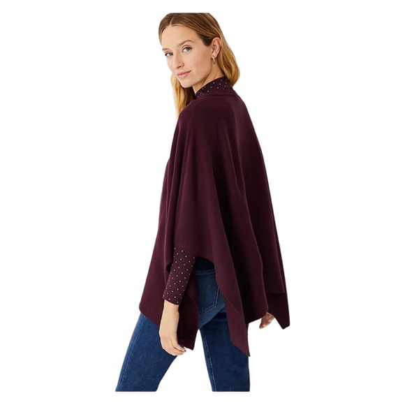 V Neck Poncho Oversized ANN TAYLOR - Picture 3 of 3